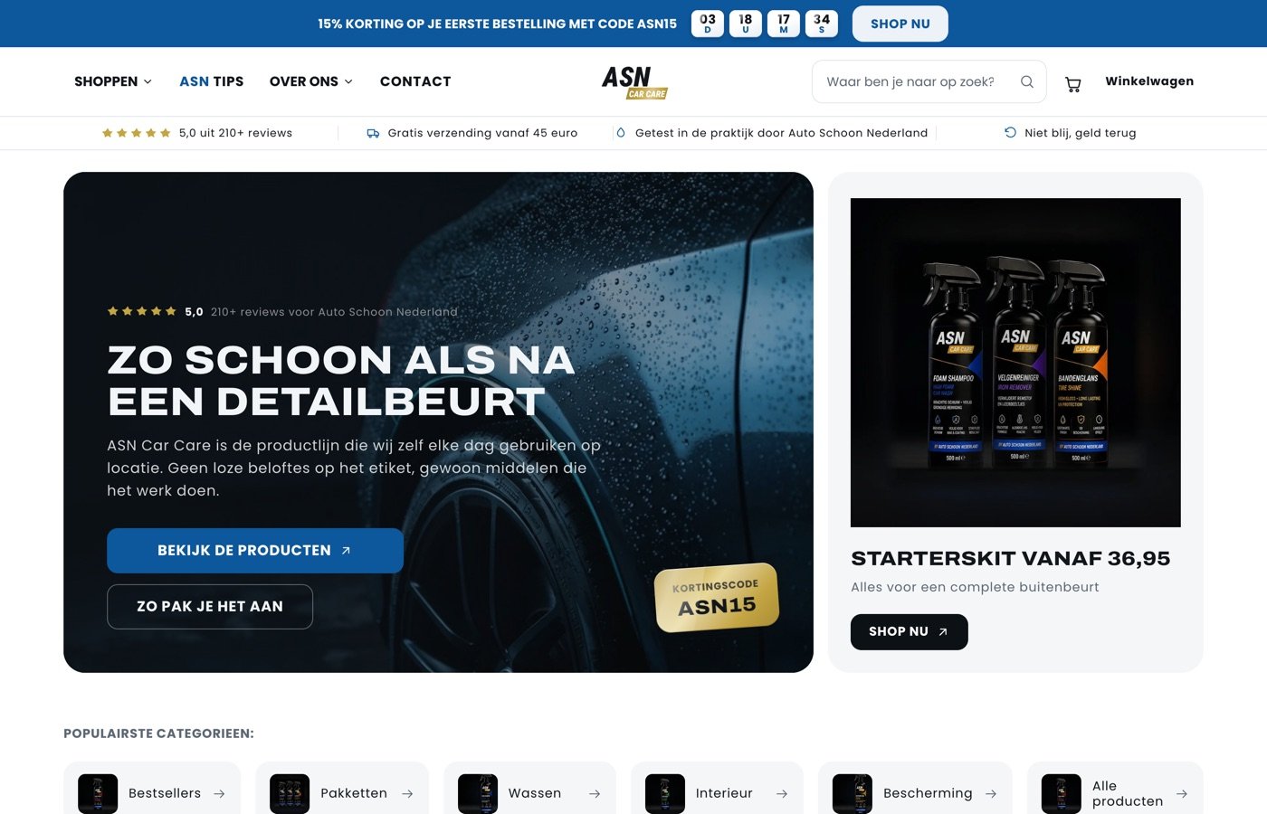 Het werk voor ASN Car Care