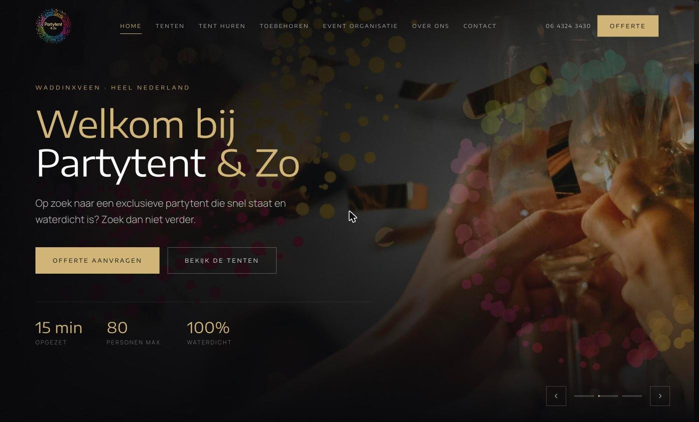 Het werk voor Partytent & Zo